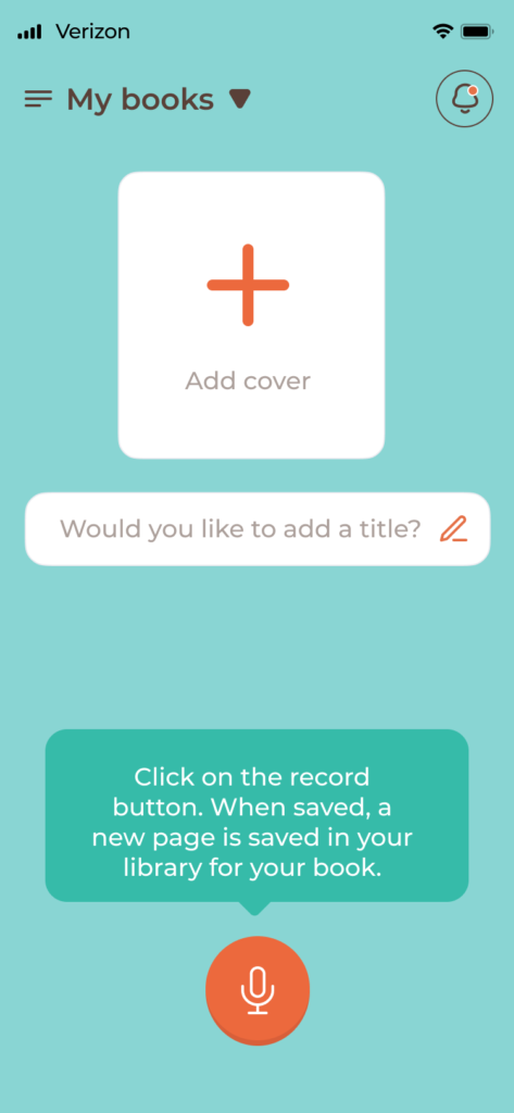 Book app design begin to record