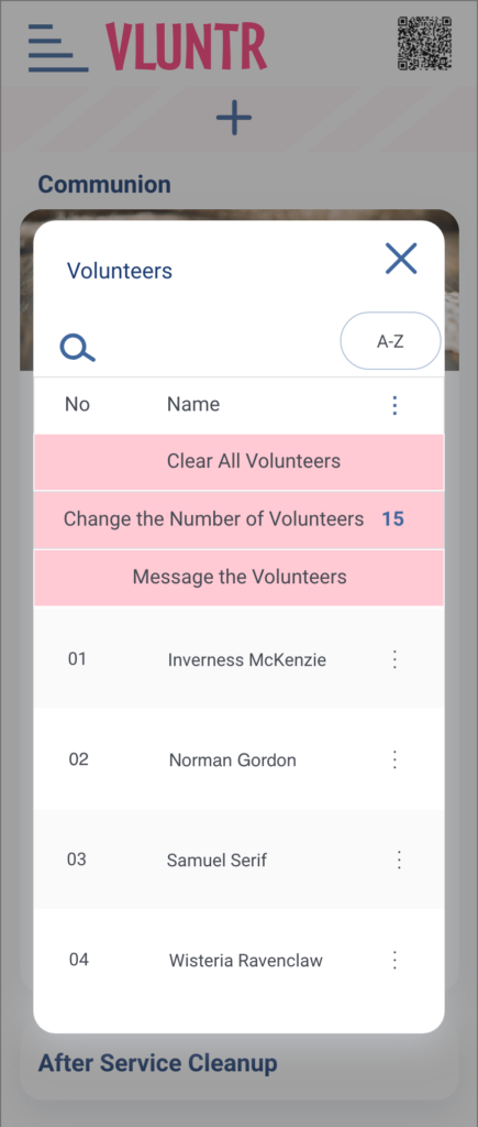 Low fidelity prototypes for the VLNTR Responsive app