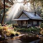 The morning light filtered through the cabin's dusty windows, casting long rays in a forest